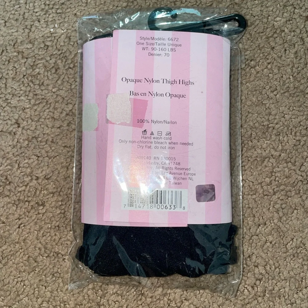 NWT Lingerie Set: Halter, Panty, Fishnet Pantyhose & Thigh High Tights - OS